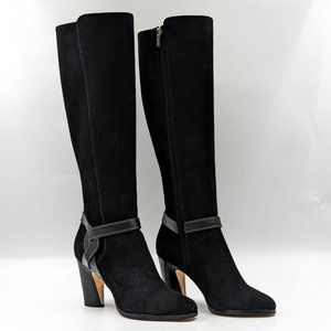 Jimmy Choo Wmn Taya 85 Black Suede Heeled Tall Boots size 10US EUR 40.5